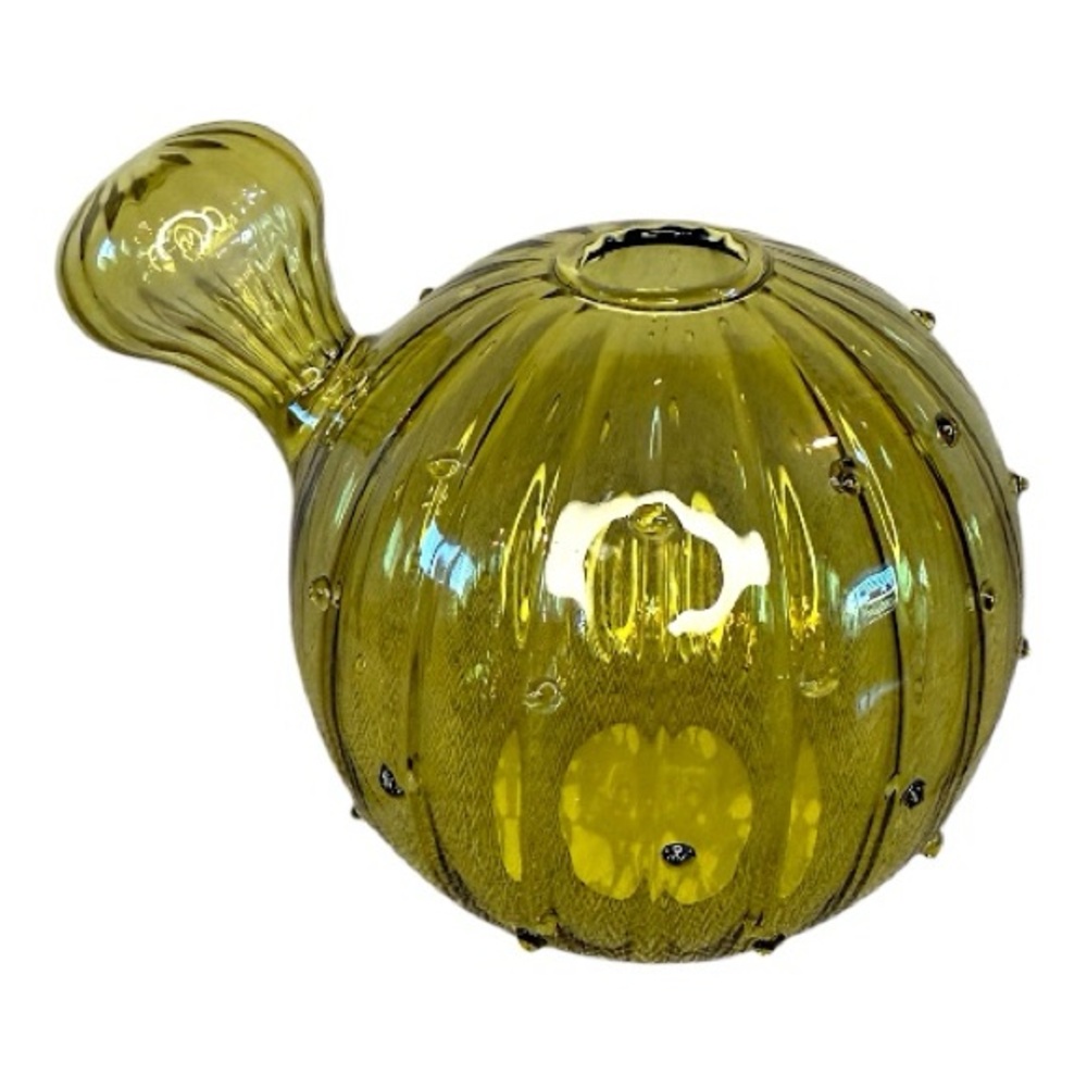 Small Round Balloon Glass Vase, Olive Green — Ashland